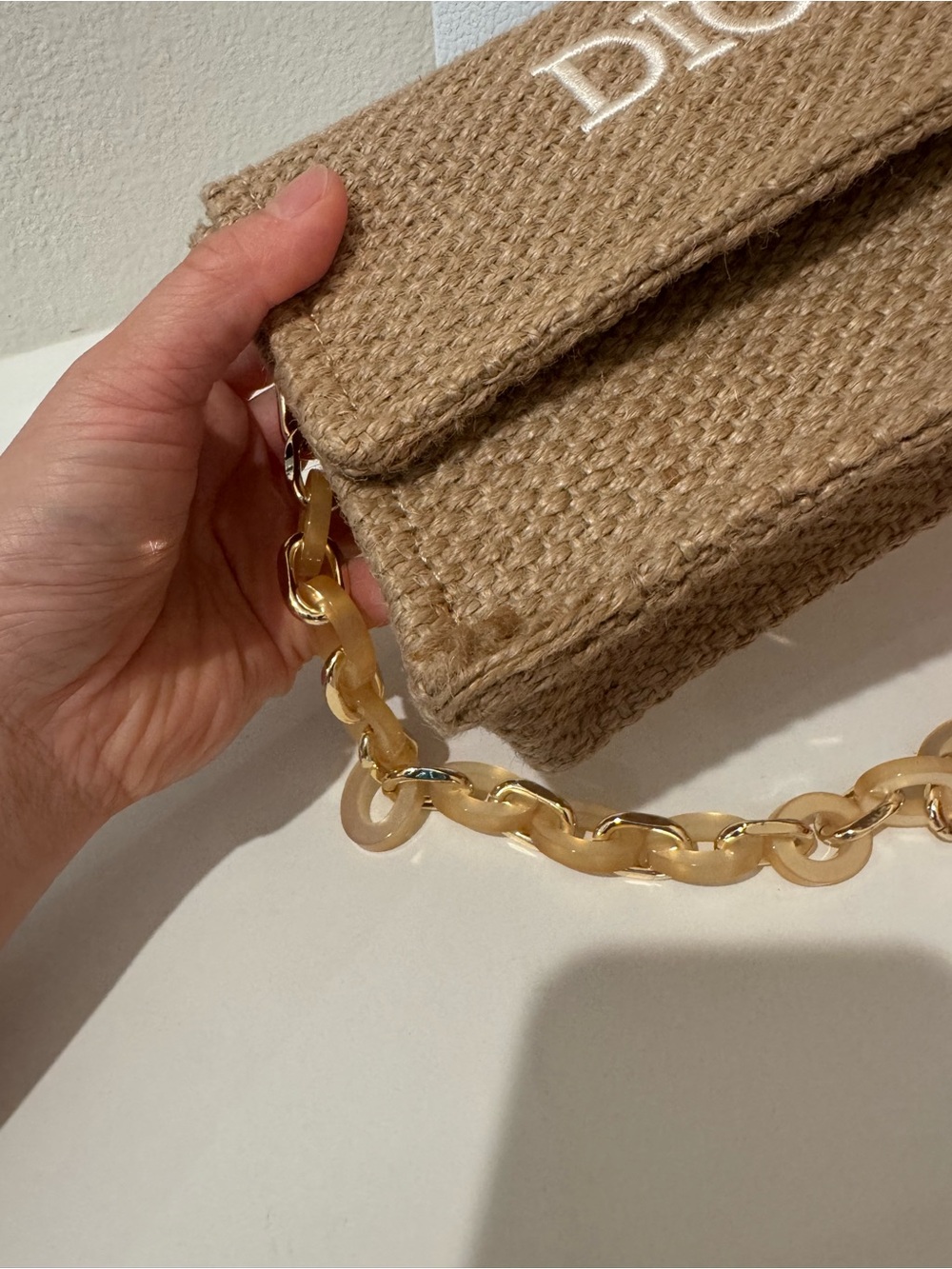 Dior Beauty Makeup Bag Woven D rings and chain Added - Picture 3 of 14